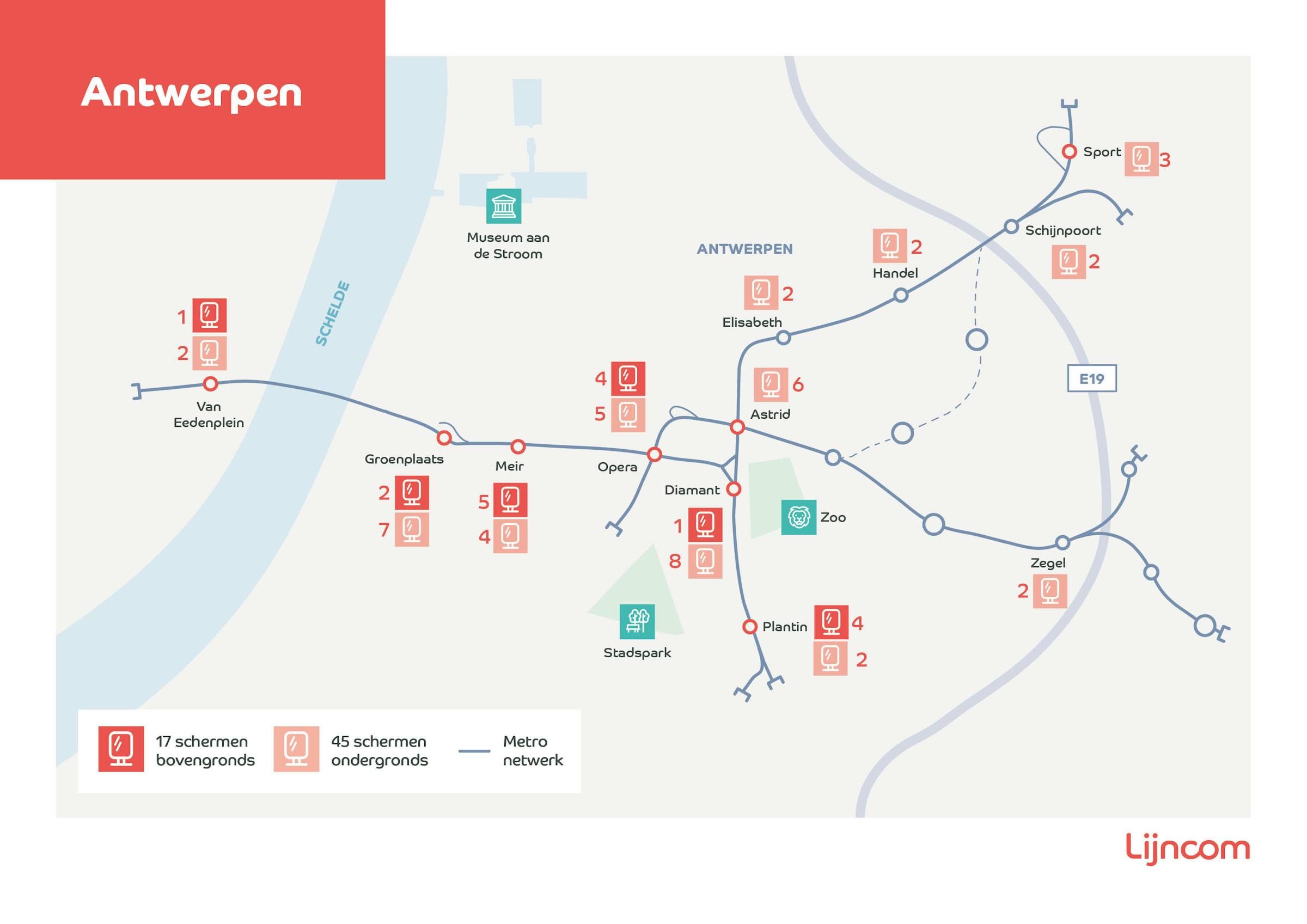 Kaarten Metro Antwerpen 2025