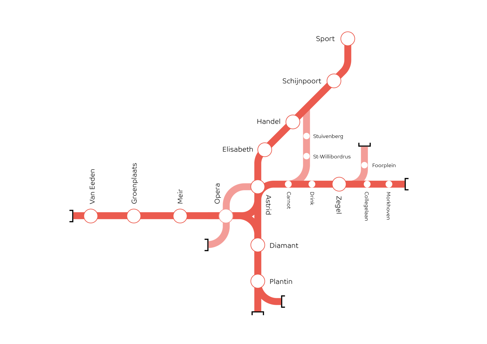 Stadsplan Antwerpen posters